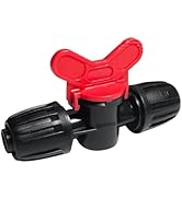 5 Pack 1/2 Inch Drip Irrigation Fittings Shut Off Valve for 1/2 Inch Drip Irrigation Tubing (1/2"...