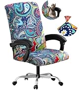 DVLOL Office Chair Cover,Removable Desk Chair Cover with Zipper,Stretch Anti-dust Universal Rotat...