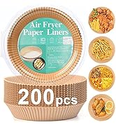 200PCS Air Fryer Liners for Ninja: Higher Non-Stick Disposable Parchment Paper Liner for Ninja DZ...