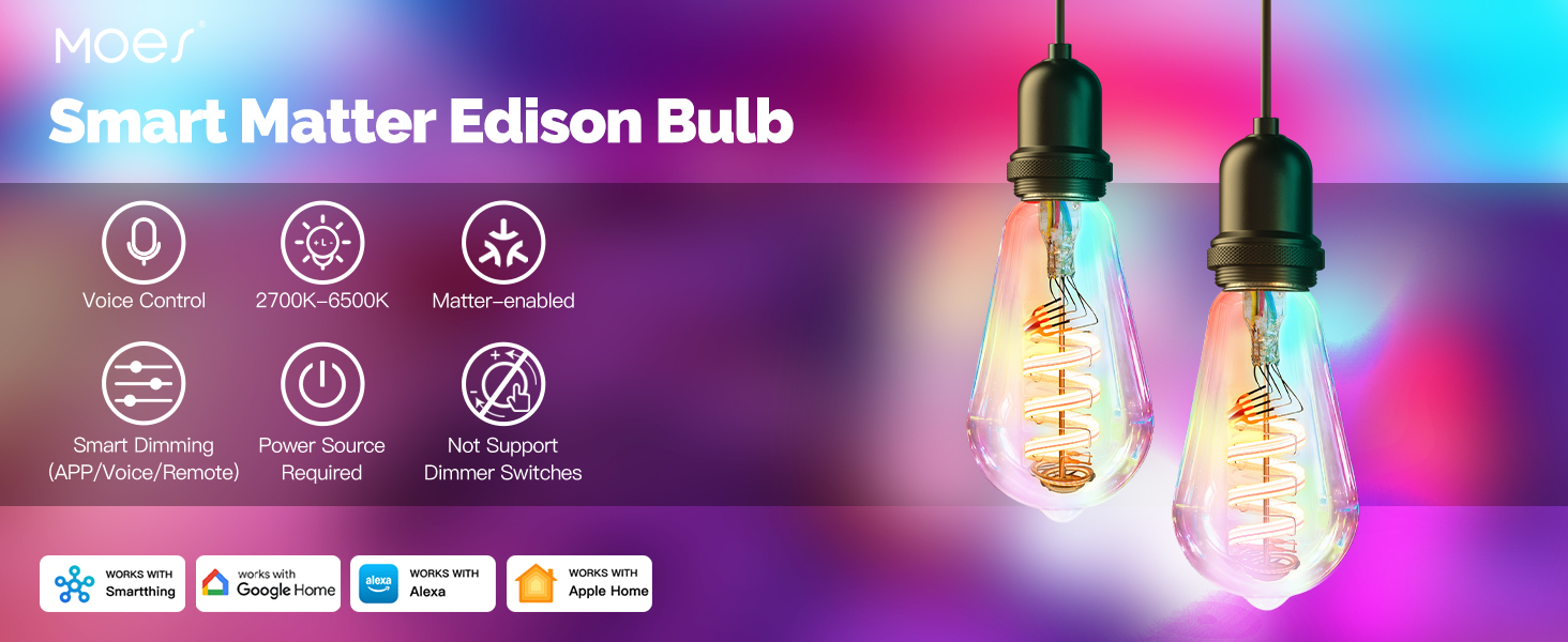 moes smart matter edison bulb