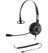 Arama Yealink Phone Headset with Microphone Noise Cancelling, RJ9 Office Telephone Headsets Compa...