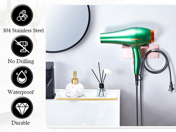 Hair Dryer Holder Wall Mounted