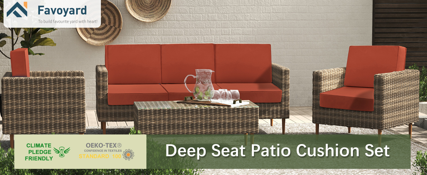 Deep Seat Patio Cushion Set