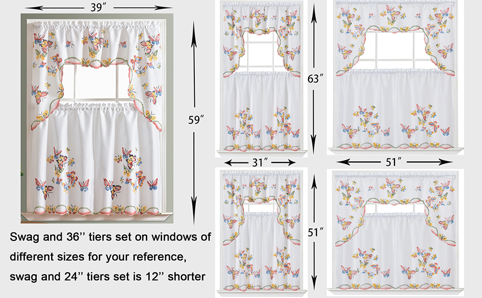 Butterfly Kitchen Curtains