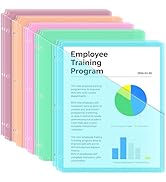 Fyess 15Pack 3 Hole Punch Colored Plastic Document Folders,Organized Up Poly Translucent Slash Sl...
