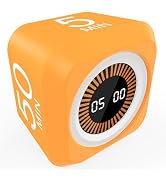 FCXJTU Rotating Cube Pomodoro Visual Timer 5, 25, 10 50 Minutes Preset, Rechargeable Desk Product...