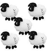 DOITOOL Sheep Keychain 5PCS Wool Felt Sheep Charms Keychains for DIY Crafting Miniature Felt Acce...