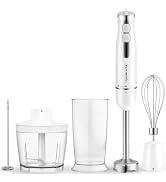 Djecak Orla Immersion Blender Handheld 1100W, 20 Speed Settings, Max 15500 RPM, 5 in 1 Hand Blend...