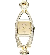 Avaner Women's Bracelet Wrist Watches: Ladies Gold Silver Rhinestones Square Dial Elegant Stainle...