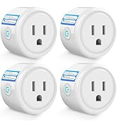 WiFi Smart Plug with Timer Function, 2.4GHz Wi-Fi Smart Socket, Smart Plug Timer for Home, 4Pk