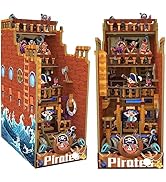 DIY Book Nook Kit, Bookshelf Insert Decor, 3D Wooden Puzzle Bookends Miniature Dollhouse Kit for ...