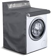AKEfit 1 Pack Washing Machine Cover, Waterproof Dustproof Washer Dryer Cover with Zipper and Pers...
