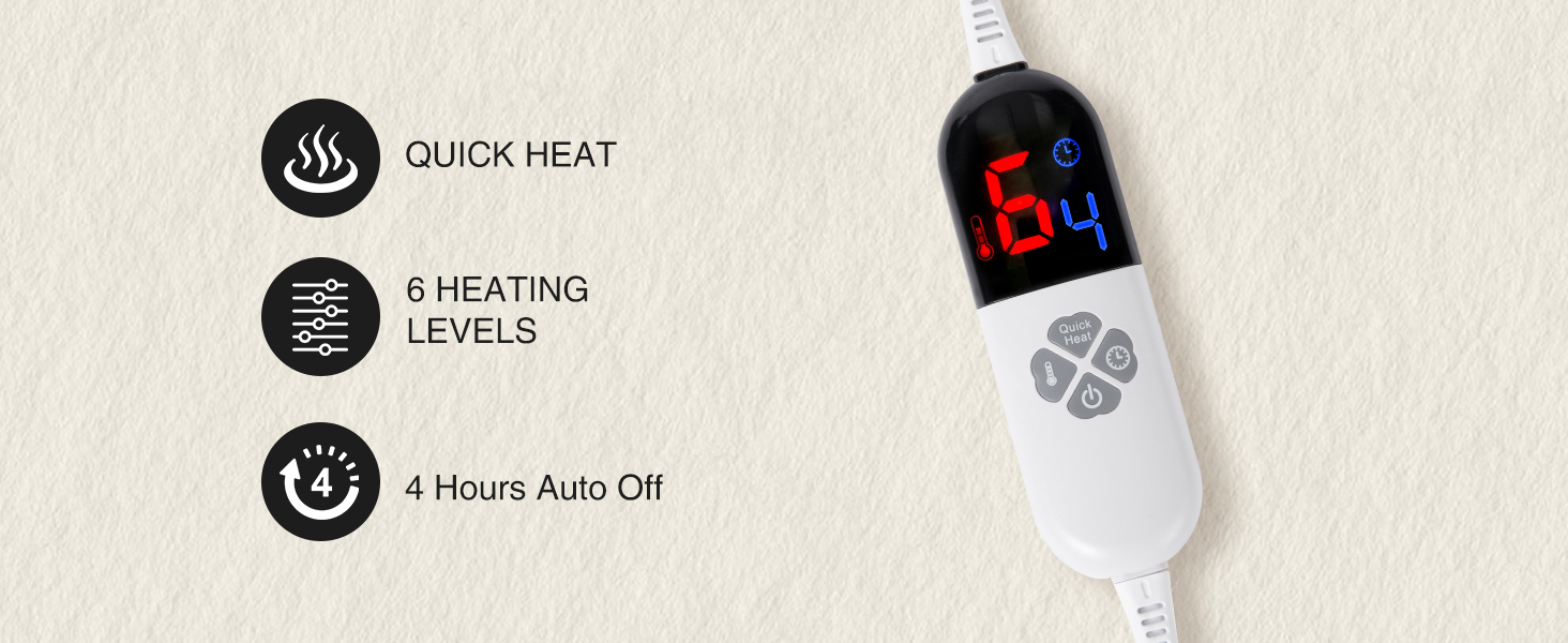 Faux Rabbit Fur Bubble Heated Blanket