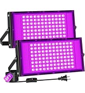 YQNLIFA 100W LED Black Lights, Blacklight Flood Light for Halloween Decorations, IP66 Waterproof ...