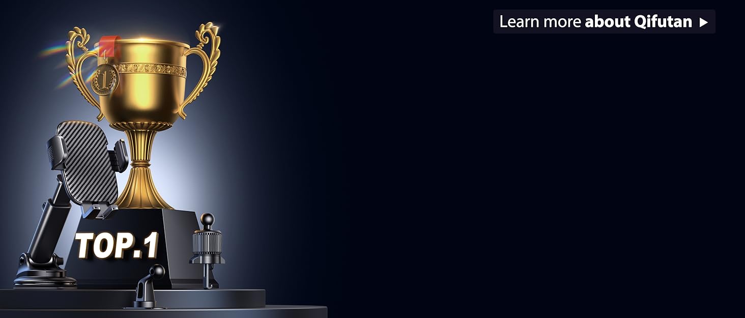 Qifutan Car Phone Mount Holder Stand Car Charger Automotive Accessories Dashboard Windshield