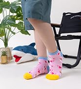Eyean Kids Ankle Cotton Socks Cute Animal Pattern Soft Non Slip Boys Girls No Show Socks 6 Pairs