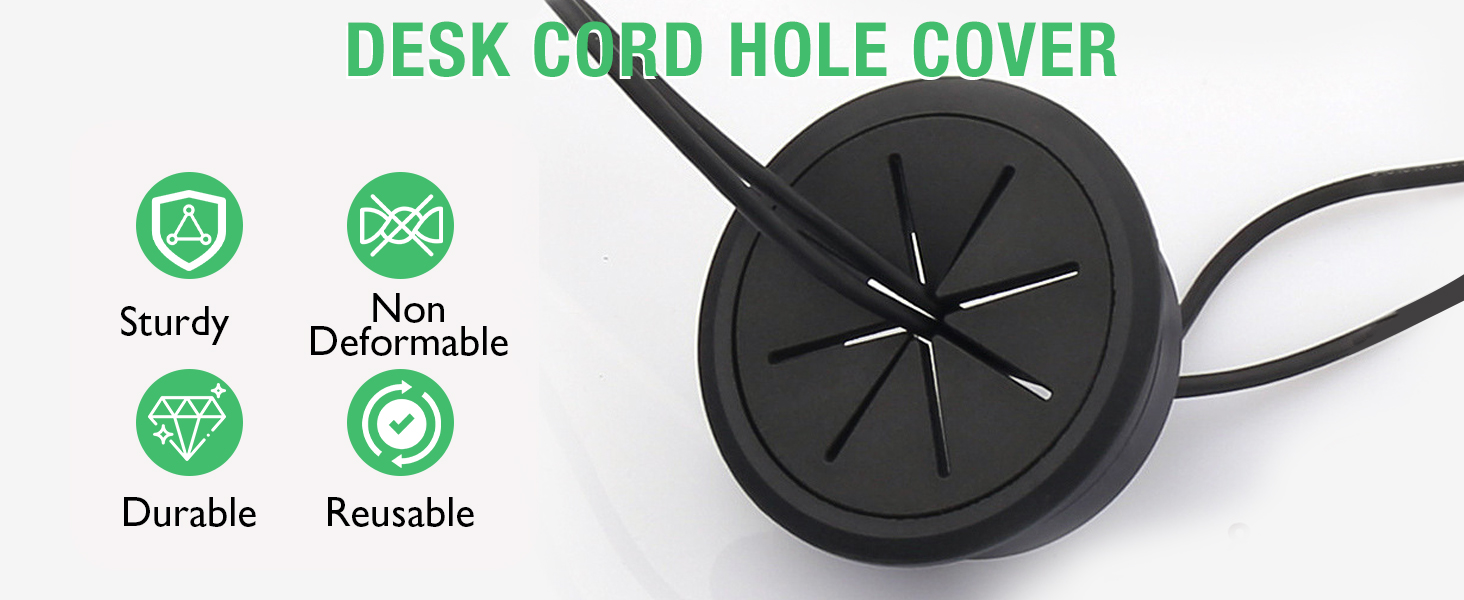 desk cord hole cover grummits computer wire organizer