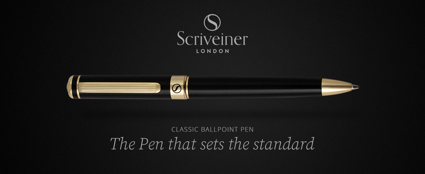 Scriveiner Luxury black ballpoint pen