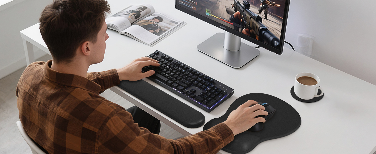 wrist support for keyboard and mouse