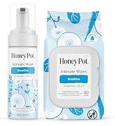 The Honey Pot Company - Feminine Wash & Feminine Wipe Bundle - Includes Unscented Ph Balance Femi...