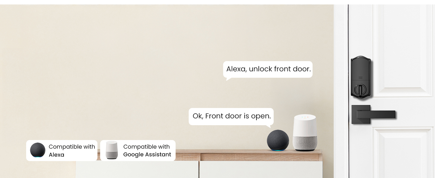 Hands-free unlocking with voice control