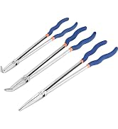 WISEPRO Long Reach 11inch/16inch Plier 3-Piece Set – 90-Degree Angle, 45-Degree Angle And Straigh...