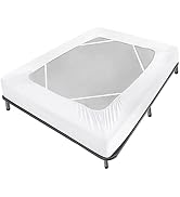 Box Spring Cover Queen Size Bed Skirt Wrap 4 Side of The Mattress, Stretch & Snug Fit, Ultra Soft...