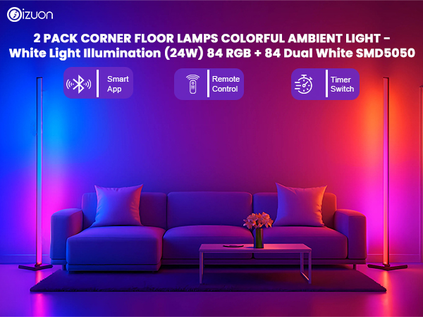 White Corner Lamps