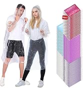 NVioAsport Ponchos Family Pack, (8 Pack) Rain Poncho for Adults and Kids Disposable or Reusable E...
