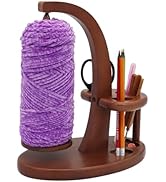 Sthmeyue Magnetic Yarn Ball Holder for Knitting & Crocheting ,Upgraded Solid Beech Wood Rotating ...