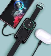 Portable Samsung Watch Charger, 6000mAh Galaxy Watch Charger for Samsung Galaxy Watch 5 Pro 4 Cla...