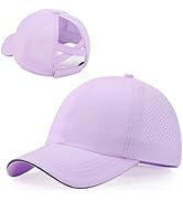 Little Girls Criss Cross Ponytail Hat Toddler Reflective Baseball Cap Kids Quick Dry Summer Sport...