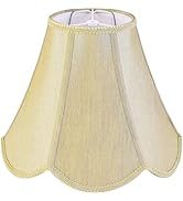 GO&SO Gold Lamp Shade Medium Bell Lamp Shades -Edge Petal Braid Design Scalloped Lamp Shade -6