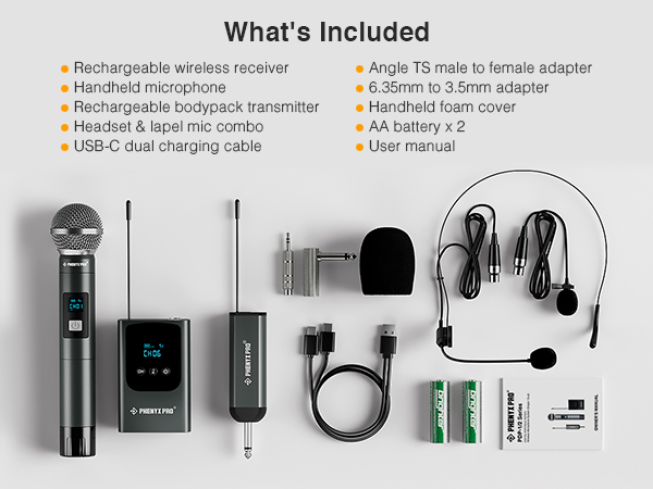 Rechargeable wireless microphone
