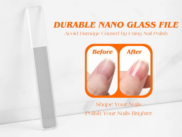 DURABLE NANO GLASS FILE Avoid Damage Caused by Using Nail Polish
