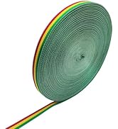 Red/Yellow/Green Striped Grosgrain Ribbons 55 Yards, 3/8 Inch Double Face Polyester Fabric Ribbon...