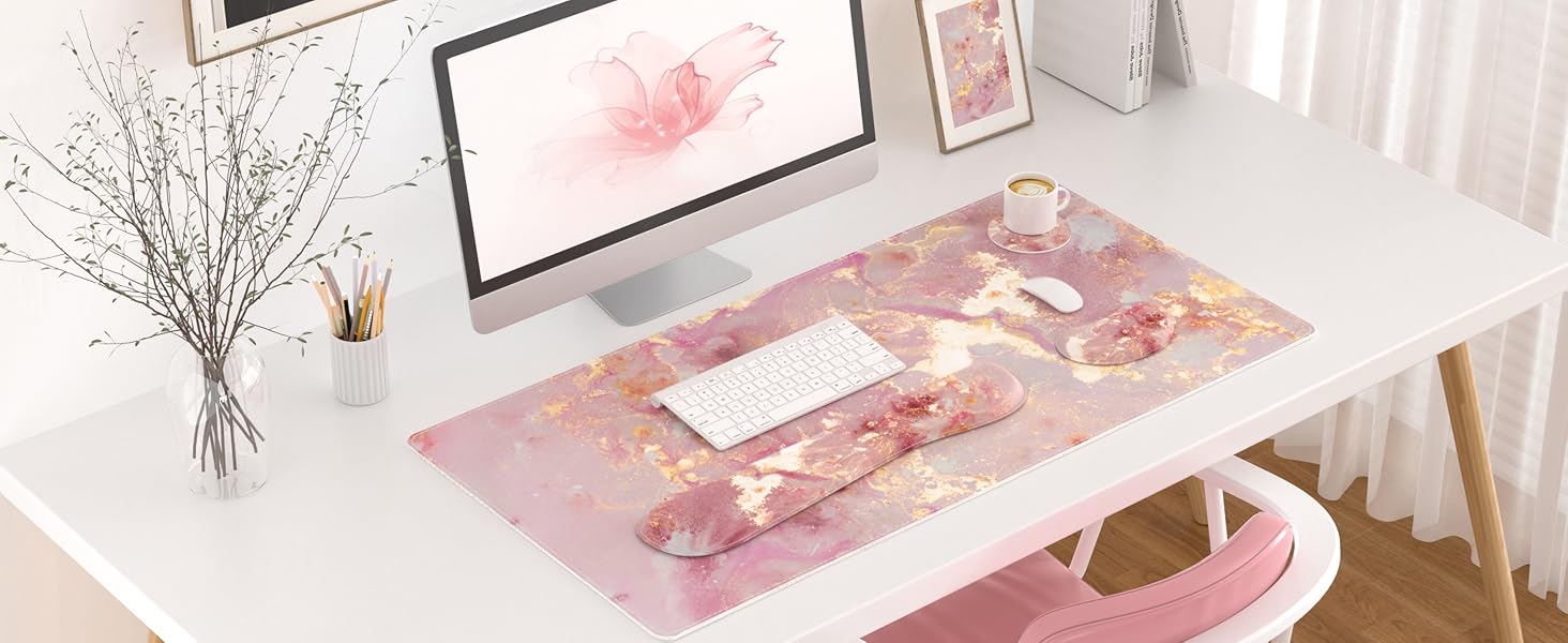 4 in 1 home office decor dest mat wrist rest set