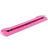 3 Hole Punch Pink, Portable Hole Puncher for 3 Ring Binder, 3 Sheets Capacity, Removable Chip Tra...