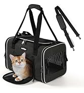 rabbitgoo Cat Carrier Soft Sided, Stable Portable Pet Carrier with Safety Buckles for Car Travel ...