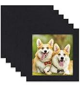 TOFOREVO 4x4 Picture Frames Set of 6 Black Wood Grain Photo Frame for Gallery Wall Mounting or Ta...