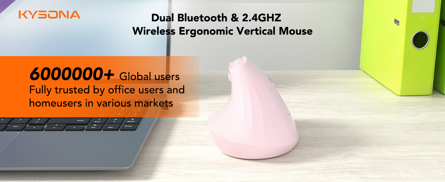 Wireless Bluetooth ergonomic mouse