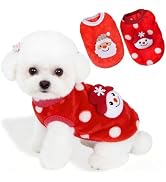 2 Pack Teacup Dog Clothes Warm Soft Fleece Extra Small Dog Sweaters for Teacup Chihuahua Yorkies ...