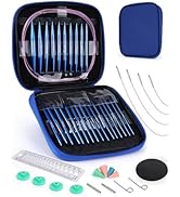 Aeelike Interchangeable Knitting Needles Set,13 Pairs Circular Knitting Needles Aluminum (Size 3....
