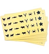 Tsunerrorami 320 Pcs Black Meal Choice Stickers for Weddings - Beef, Chicken, Fish, Vegan, Gluten...