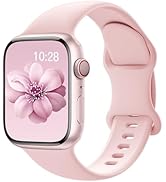 Sport Silicone Band Compatible with Apple Watch Bands 40mm 38mm 41mm 44mm 45mm 42mm 49mm Women Me...