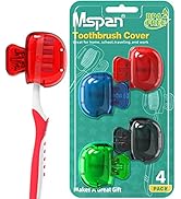 Mspan Toothbrush Head Cover Cap: Toothbrush Protector Brush Pod Case Protective Plastic Clip Bath...