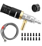 FIXFANS Adjustable Long Range Nozzle for Pressure Washer 4-4.5 GPM, Downstream Injection Spray No...