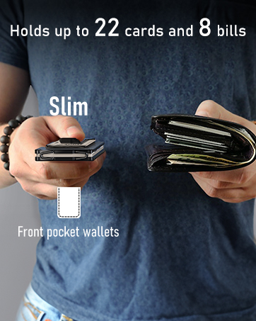 Matte Black Minimalist wallet for men
