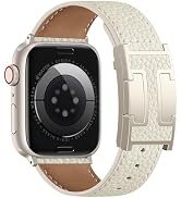 Adorve Leather Magnetic Watch Band for Apple Watch Bands Women 38mm 40mm 41mm 42mm 44mm 45mm 46mm...