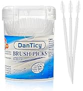 DanTicy Brushpicks Interdental Toothpicks,Soft Bristle Dental Floss Picks Toothpicks,Helps Remove...